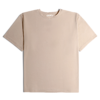 Plain Beige T-shirt with a round neckline and short sleeves, displayed on a neutral background.