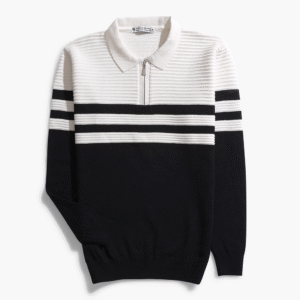 Half-zip Black Knitwear Pullover W200