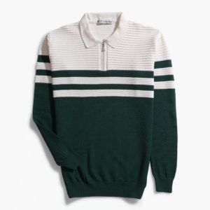 Half-zip Green Knitwear Pullover W200