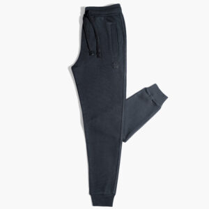 Dark Grey Basic Sweatpants Rib Cuffs