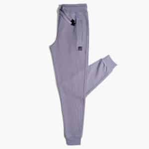 Dark Silver Basic Sweatpants Rib Cuffs