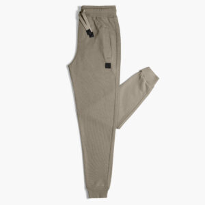 Dark Tan Basic Sweatpants Rib Cuffs
