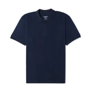 Men’s plus size dark blue polo t-shirt with short sleeves