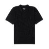 Men’s plus size black polo t-shirt with short sleeves