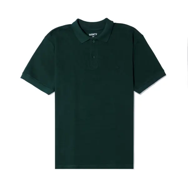 Men’s plus size green polo t-shirt with short sleeves