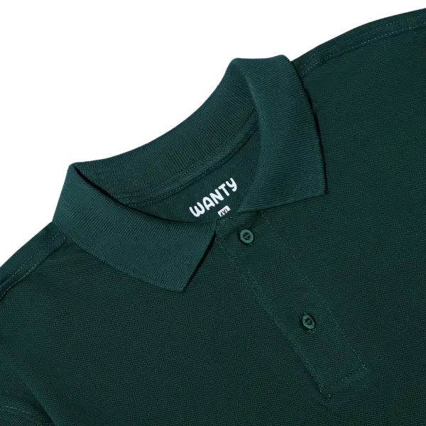 Men’s plus size green polo t-shirt with short sleeves