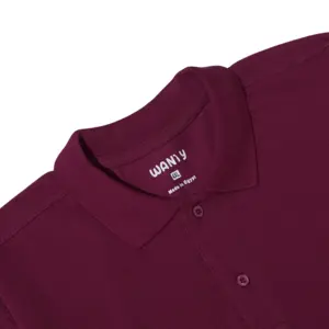 Men’s plus size burgundy polo t-shirt with short sleeves