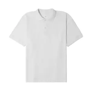 Men’s plus size white polo t-shirt with short sleeves