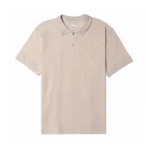 Men’s plus size beige polo t-shirt with short sleeves
