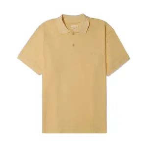 Men’s plus size yellow polo t-shirt with short sleeves