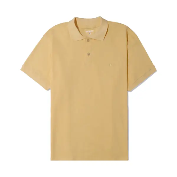 Men’s plus size yellow polo t-shirt with short sleeves