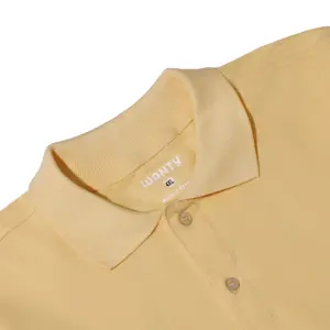 Men’s plus size yellow polo t-shirt with short sleeves