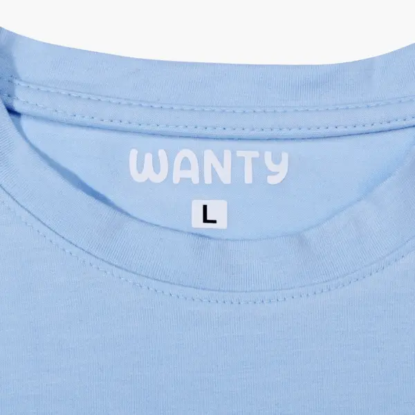 Men’s plus-size baby blue basic half-sleeved shirt
