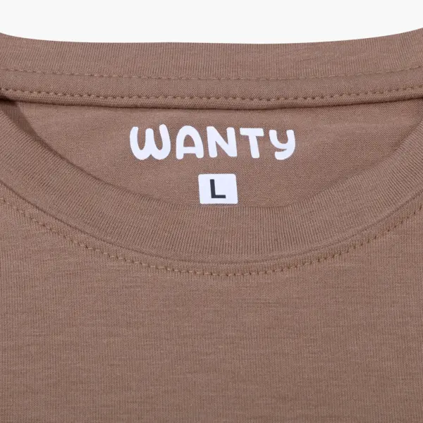 Men’s plus-size beige basic half-sleeved shirt