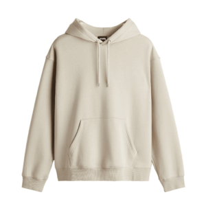 Oversized Beige Plain Hoodie