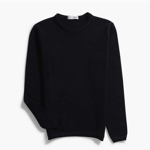Black Basic Knitwear Pullover W215