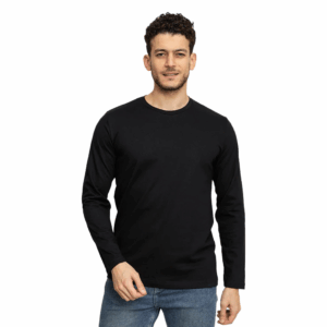 Black Regular Basic T-Shirt Long Sleeve