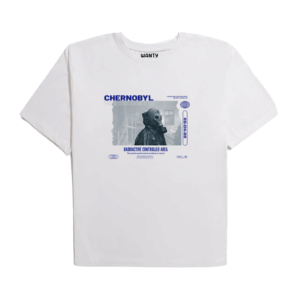 Chernobyl White Printed ( Regular Fit ) T-Shirt