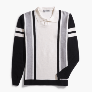 Collar Black Knitwear Pullover W220