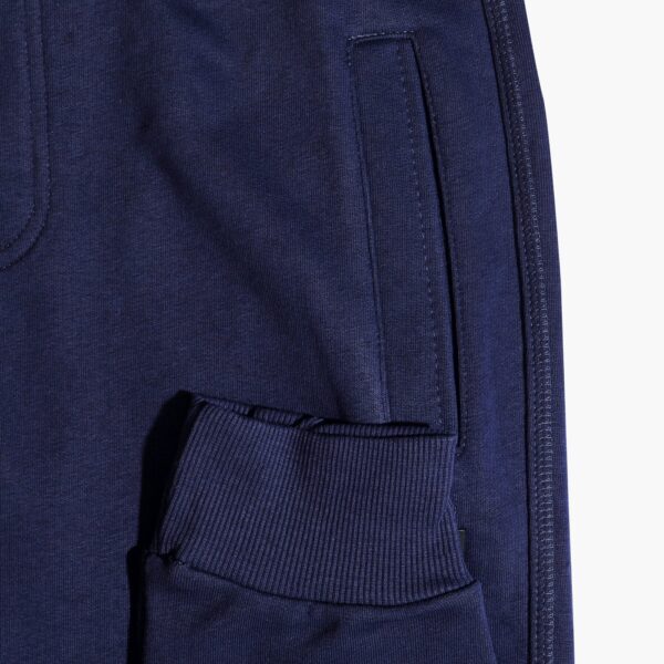 Dark Blue Basic Sweatpants Rib Cuffs - Image 4