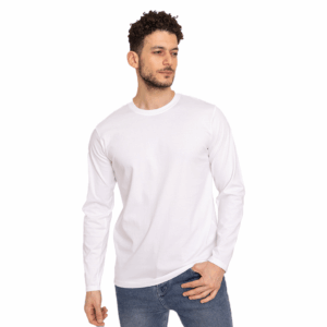 White Regular Basic T-Shirt Long Sleeve
