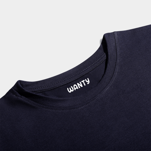 Dark Blue Regular Basic T-Shirt - Image 2