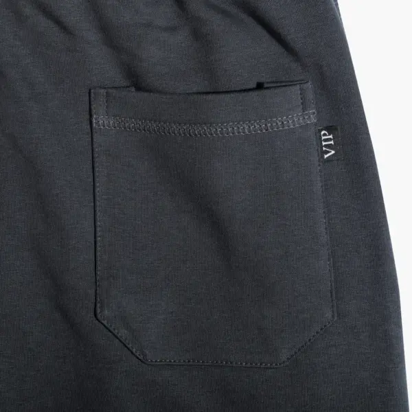 Dark Grey Basic Sweatpants Rib Cuffs - Image 2