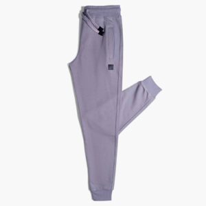 Dark Silver Basic Sweatpants Rib Cuffs