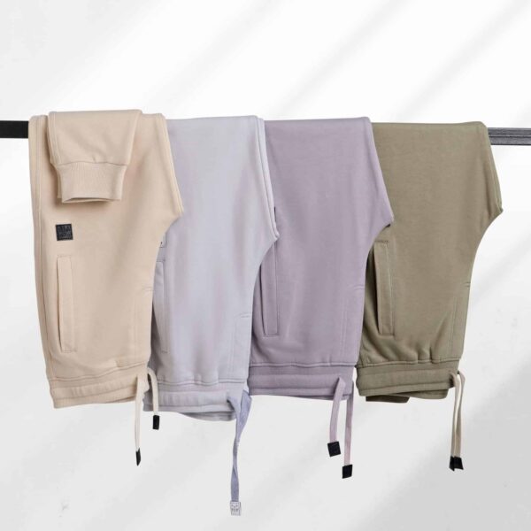 Dark Tan Basic Sweatpants Rib Cuffs - Image 4