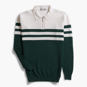 Half-zip Green Knitwear Pullover W200