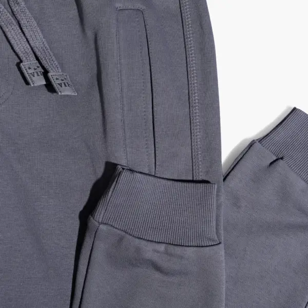 Light Grey Basic Sweatpants Rib Cuffs - Image 2