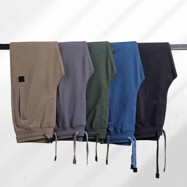 Light Grey Basic Sweatpants Rib Cuffs - Image 4