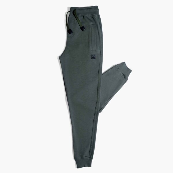 Olive Basic Sweatpants Rib Cuffs