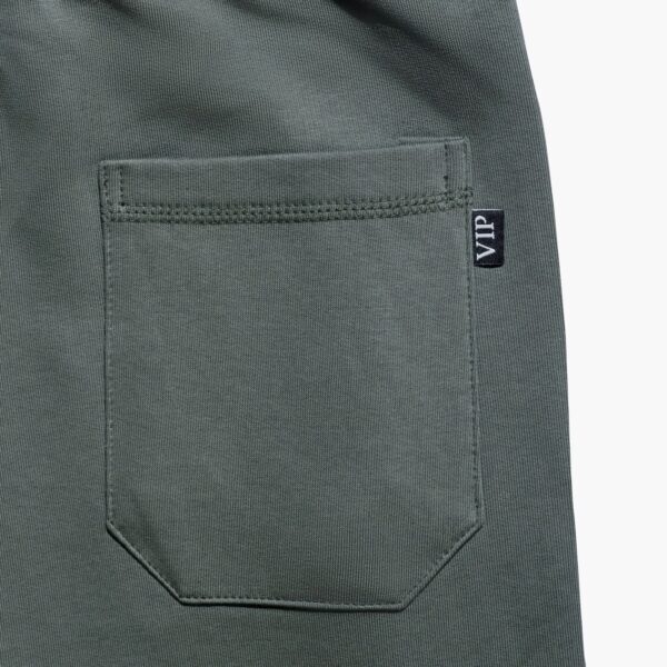 Olive Basic Sweatpants Rib Cuffs - Image 3
