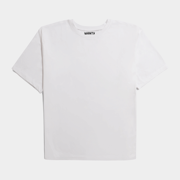 White Regular Basic T-Shirt Plus Size